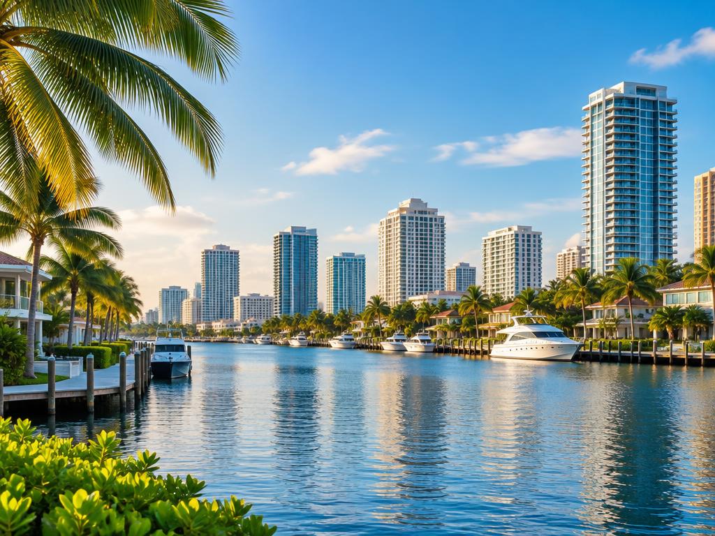 Fort Lauderdale waterfront and skyline