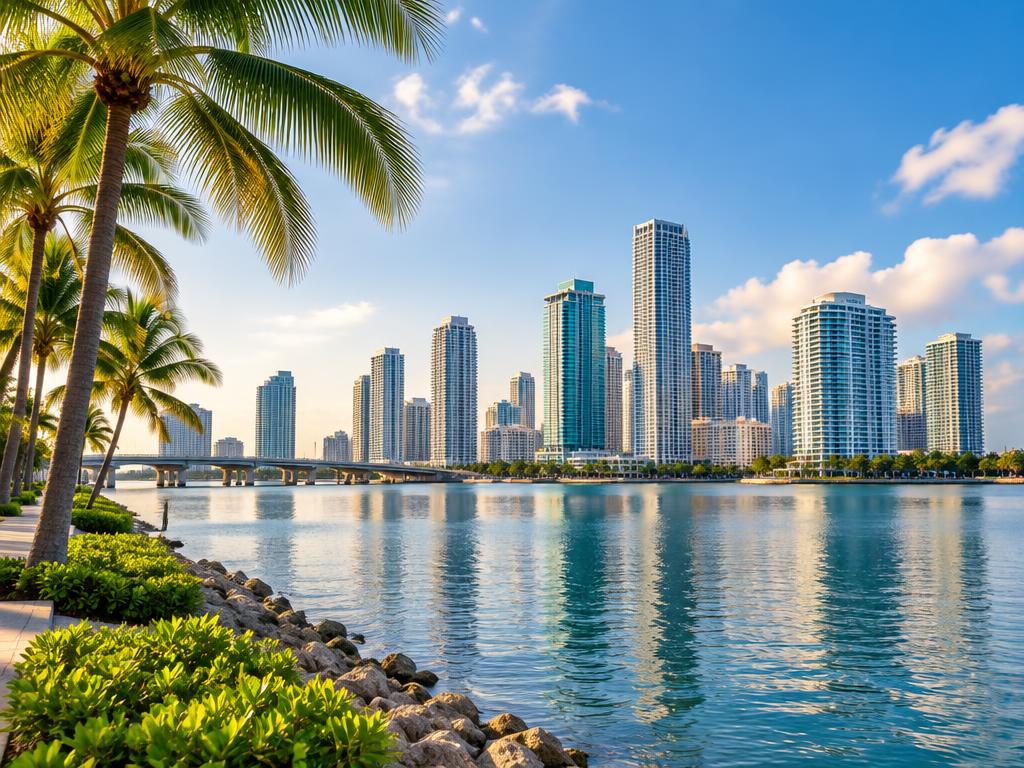 Miami-Dade County waterfront and skyline
